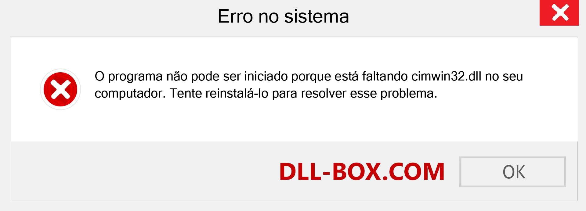 Arquivo cimwin32.dll ausente ?. Download para Windows 7, 8, 10 - Correção de erro ausente cimwin32 dll no Windows, fotos, imagens